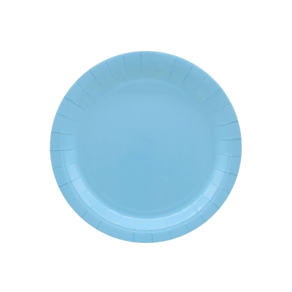 Piatti in carta Celeste 18cm – Confezione da 15 pezzi