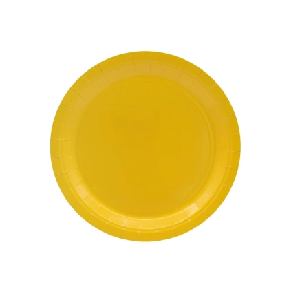 Piatti in carta giallo mais 18cm – Confezione da 15 pezzi
