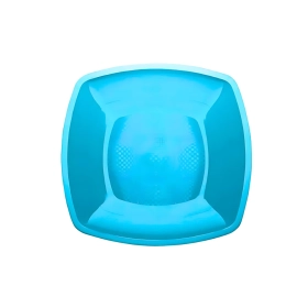 Piattino Dessert quadrato Turchese 18cm, 25pz.