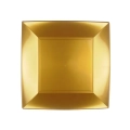 Piatto Piano Nice quadrato Oro 23cm, 6pz.