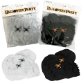 Ragnatela fuliggine Halloween bianca e nera con ragni, 2pz.
