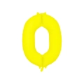 Palloncino Mylar Numero 0 Giallo Neon 34'' (86cm), 1pz.