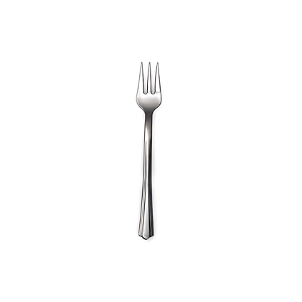 Mini Forchette Platinum in plastica metallizzata 10,5 cm, 40pz