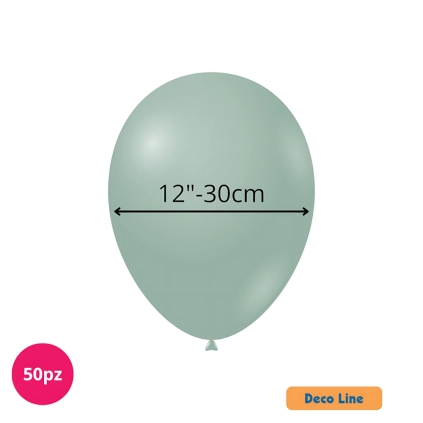 Palloncini Deco Line pastello 12" (30cm) Verde Polvere 259, 50pz.