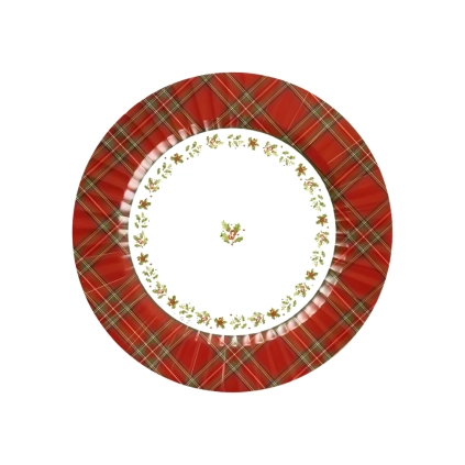 Piatti Scottish Christmas 21cm, 8pz.