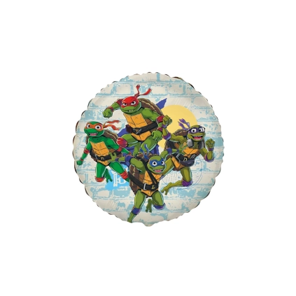 Palloncino Tartarughe Ninja Tondo 18" (45cm), 1pz