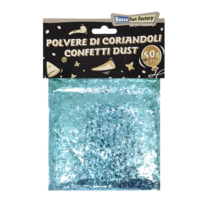 Polvere di Coriandoli celeste chiaro, 1 bustina da 50g.