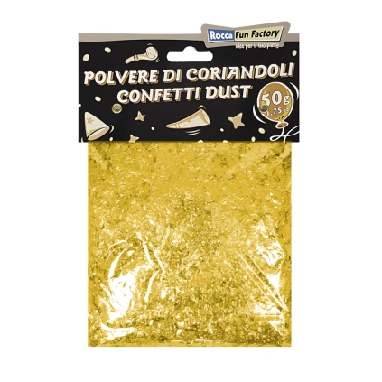 Polvere di Coriandoli gialli, 1 bustina da 50g.