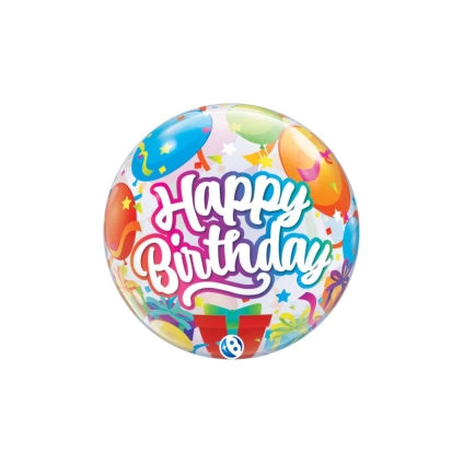 Palloncino Bubble Birthday Surprise Takara 22"-(55cm), 1pz.