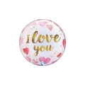 Palloncino Bubble I Love You Paper Hearts Takara 22"-(56cm) 1pz