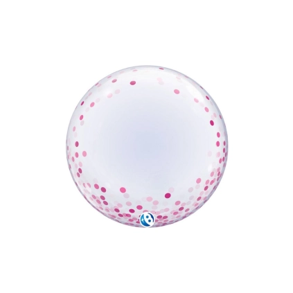 Palloncino Deco Bubble Confetti Dots Takara 24"-(61cm), 1pz.