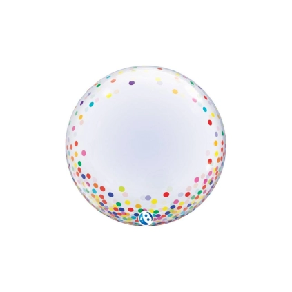 Palloncino Deco Bubble Confetti Dots Takara 24"-(61cm), 1pz.