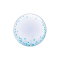 Palloncino Deco Bubble Confetti Dots celeste Takara 24"-(61cm), 1pz.