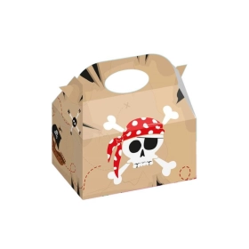 Scatole Regalo Pirata Porta Caramelle 15x9x15cm - 12pz