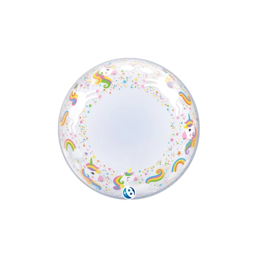 Palloncino Bubble Unicorns and Rainbows Takara 24"-(61cm), 1pz.