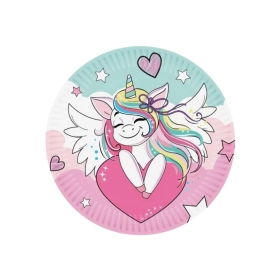 Piatti 18cm Unicorno Mix Fantasy per Torta e Dolciumi