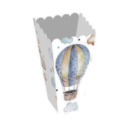 Scatole Popcorn Sweet Boy 12x8cm per Buffet Nascita Bimbo