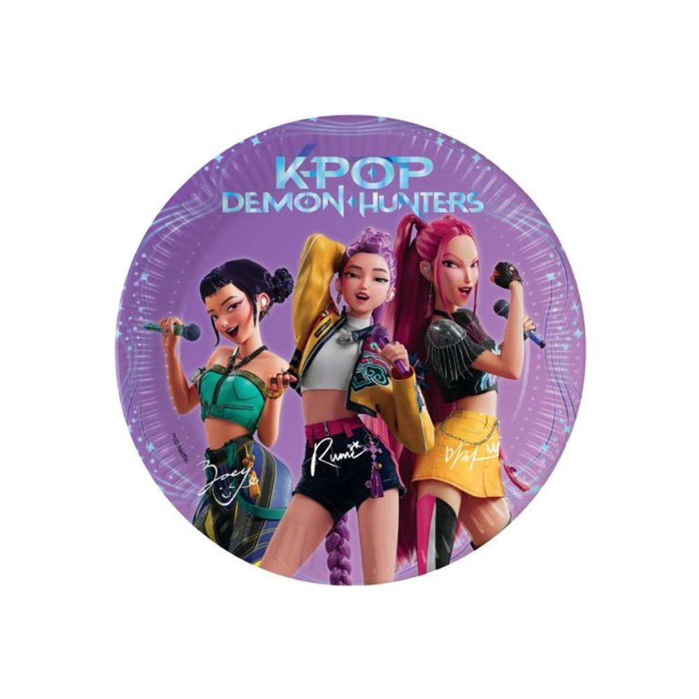 Piatti Piccoli K-POP Demon Hunters per dolci e snack 18cm 8pz