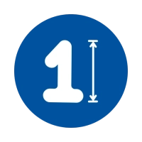 Numeri Blu super 34''-86cm